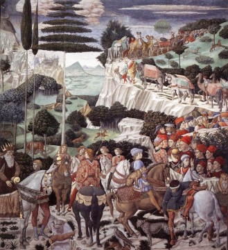Benozzo Gozzoli Painting - Procession of the Oldest King west wall Benozzo Gozzoli
